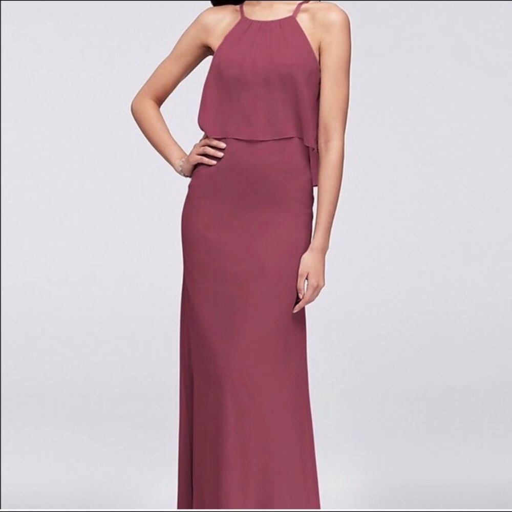 David’s Bridal Bridesmaids Dress Chianti size 0